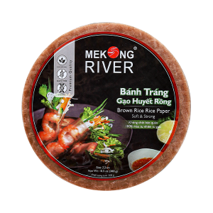 Bánh tráng gạo lức huyết rồng Mekong River - Size 16cm